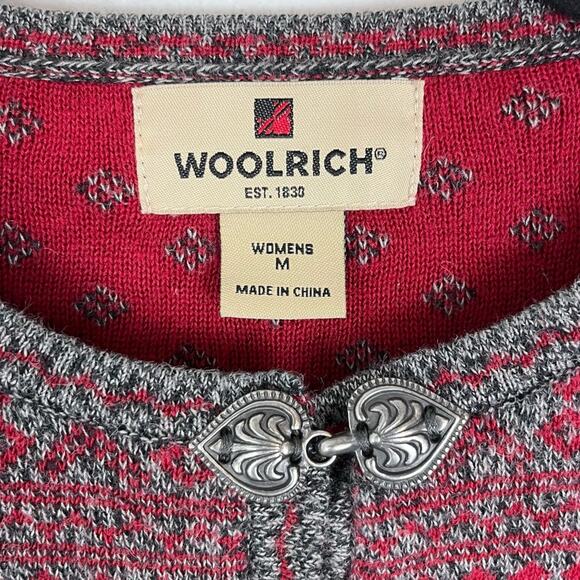 Vintage Woolrich Women’s Embroidered Sweater Snowman Fair Isle Winter Medium - Picture 8 of 9